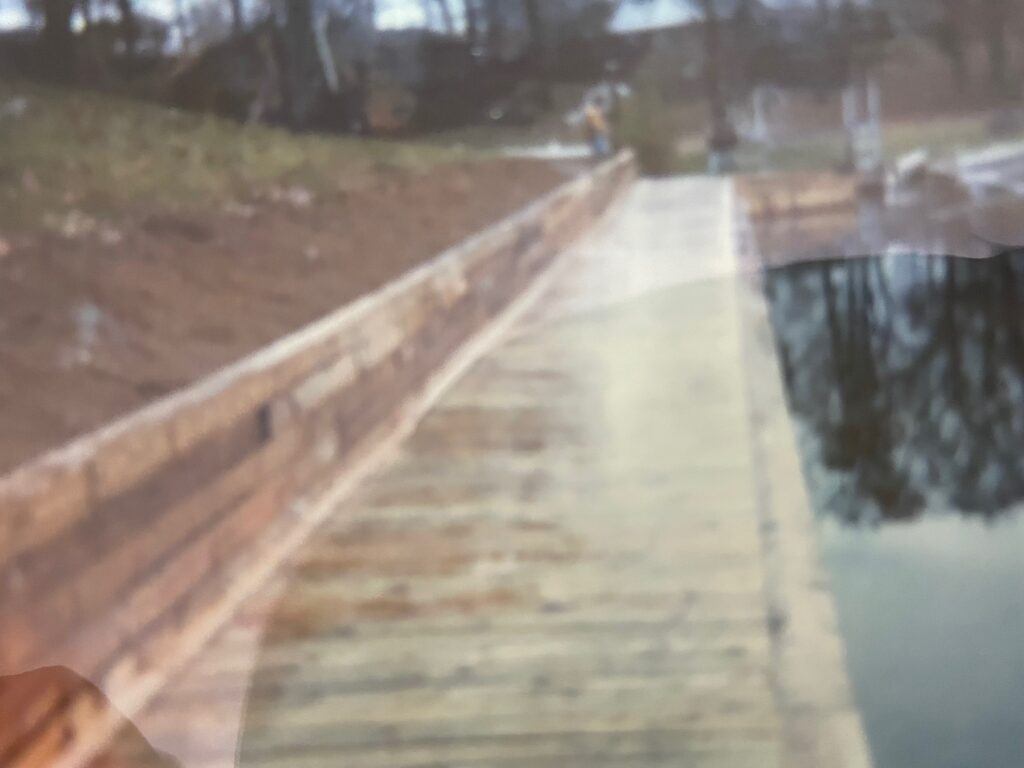 Wood Seawall. Retaining Wall, Boardwalk